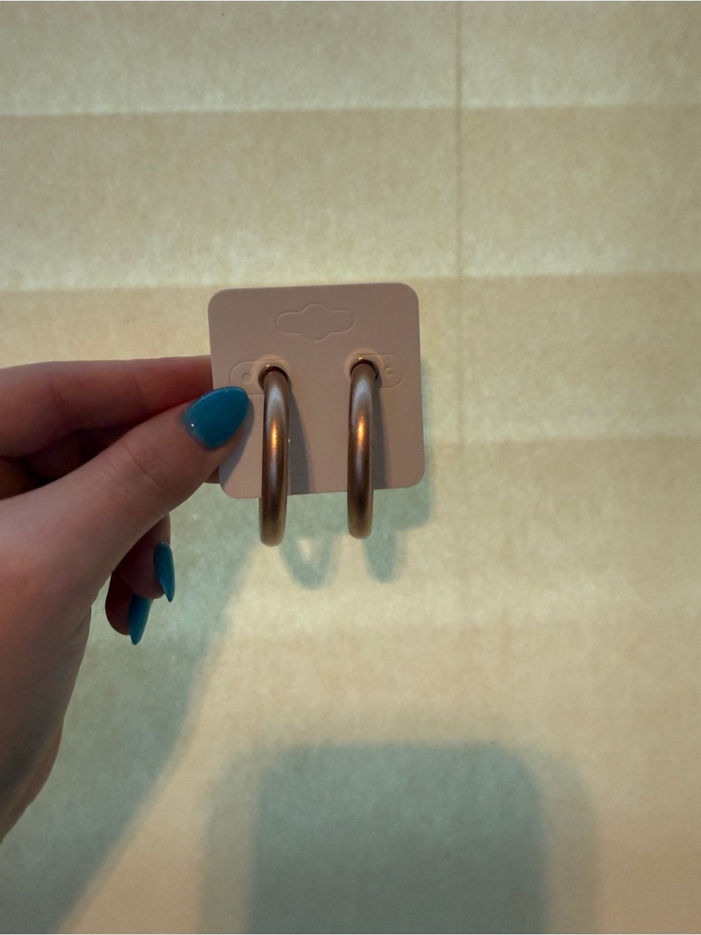 Simple Rose Gold Hoop Earrings
